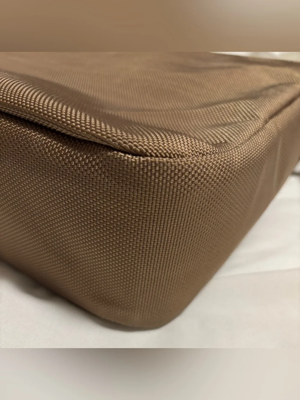 Hartmann Brown Canvas Messenger Bag with Tan Leather Trim